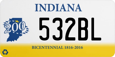 IN license plate 532BL