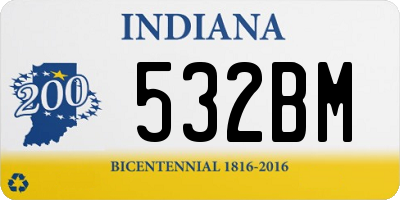 IN license plate 532BM