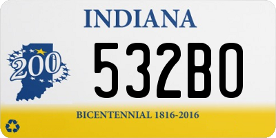 IN license plate 532BO