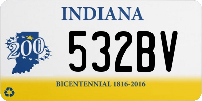 IN license plate 532BV