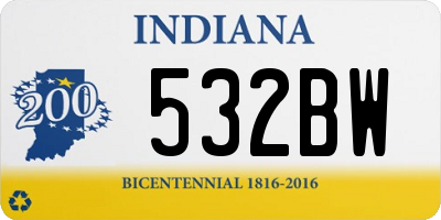 IN license plate 532BW