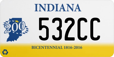 IN license plate 532CC