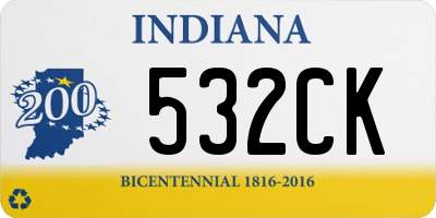 IN license plate 532CK