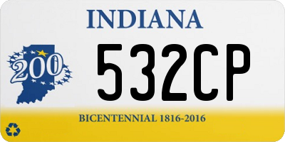 IN license plate 532CP