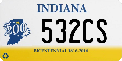 IN license plate 532CS