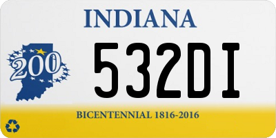 IN license plate 532DI