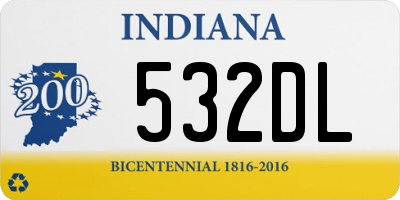 IN license plate 532DL