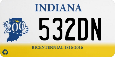 IN license plate 532DN