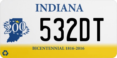 IN license plate 532DT