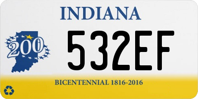 IN license plate 532EF