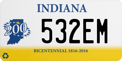 IN license plate 532EM