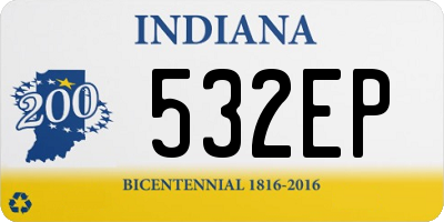 IN license plate 532EP