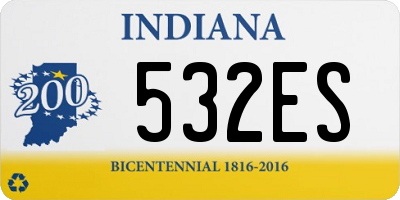 IN license plate 532ES