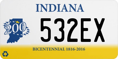 IN license plate 532EX