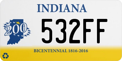 IN license plate 532FF