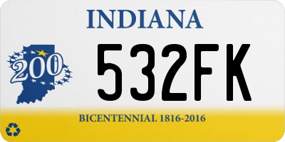 IN license plate 532FK