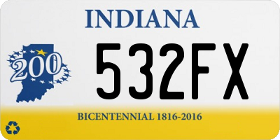 IN license plate 532FX