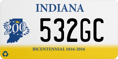 IN license plate 532GC