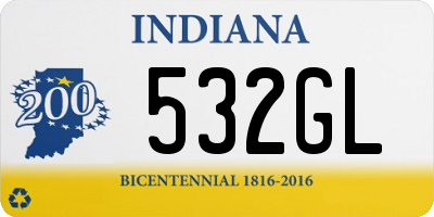 IN license plate 532GL