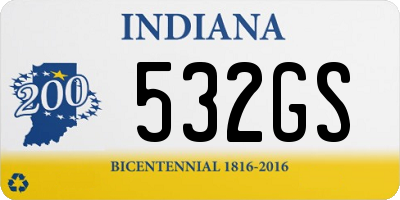 IN license plate 532GS