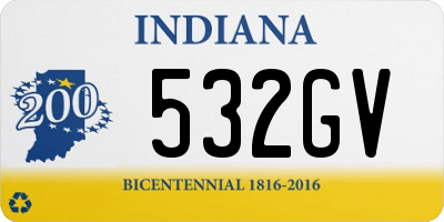 IN license plate 532GV