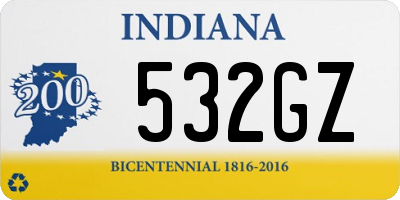 IN license plate 532GZ