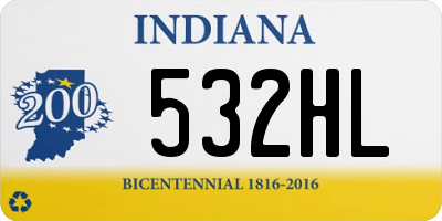 IN license plate 532HL