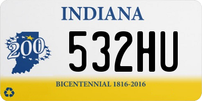 IN license plate 532HU