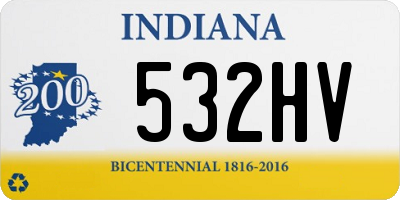 IN license plate 532HV