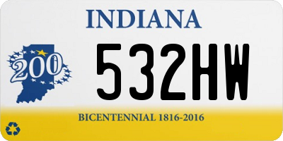 IN license plate 532HW