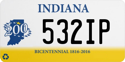 IN license plate 532IP