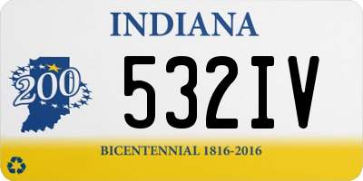 IN license plate 532IV