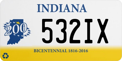 IN license plate 532IX