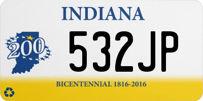 IN license plate 532JP