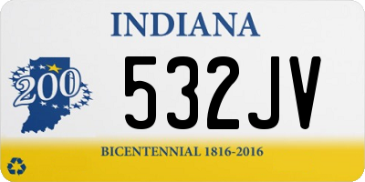 IN license plate 532JV