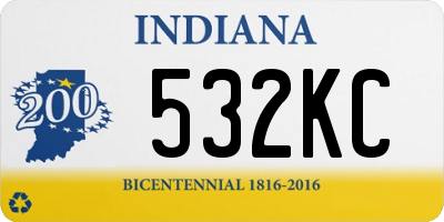 IN license plate 532KC