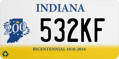 IN license plate 532KF