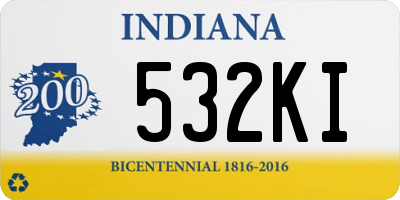 IN license plate 532KI