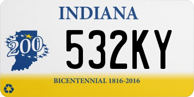 IN license plate 532KY