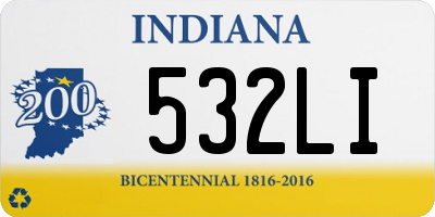 IN license plate 532LI