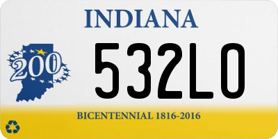 IN license plate 532LO