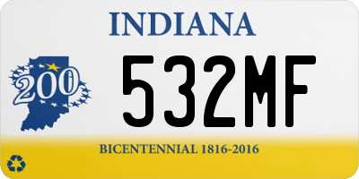 IN license plate 532MF