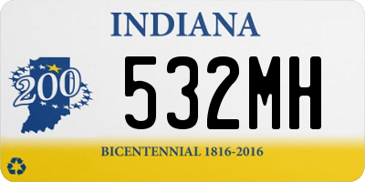 IN license plate 532MH