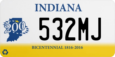 IN license plate 532MJ