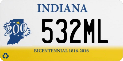 IN license plate 532ML