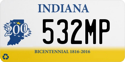 IN license plate 532MP