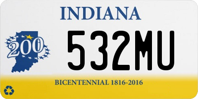 IN license plate 532MU