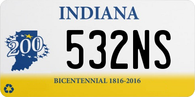 IN license plate 532NS