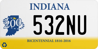 IN license plate 532NU