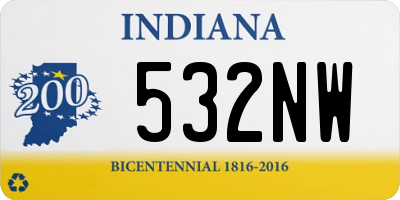 IN license plate 532NW